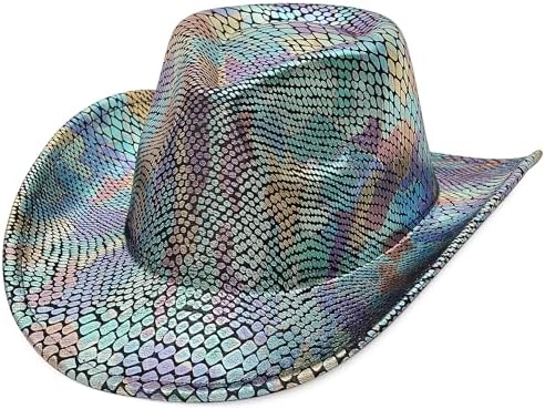 Glitter Cowboy Hat for Women Men Birthday Party Pink Funny Cowgir...