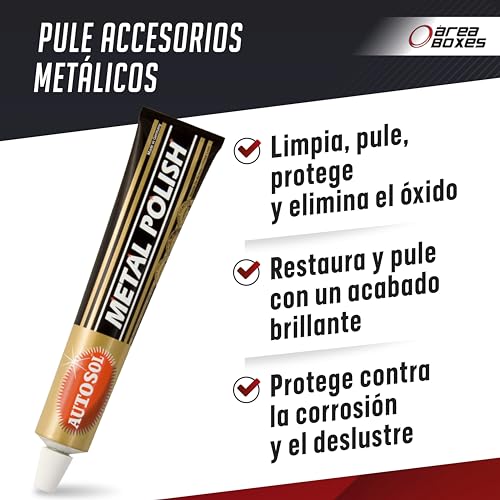 Metal Polish - Polierpaste, Reiniger und Politur, entfernt Rost und andere Verunreinigungen von allen Metallen (Stahl, Chrom, Messing, Kupfer, Silber, Aluminium usw.) reinigt Schmuck und Münzen (3)