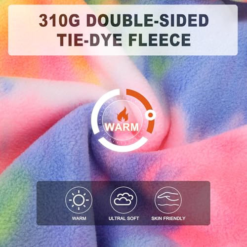 Image of BEAUTYZOO Tie Dye Dog Hoodie Sweaters for Small Medium Size Dogs Girls Boys- Premium Quality, Ultra Soft, Superior Comfort Fit,Breathable Fleece Hooded Sweatshirt- Cold Weather Pet Clothes Winter Coat