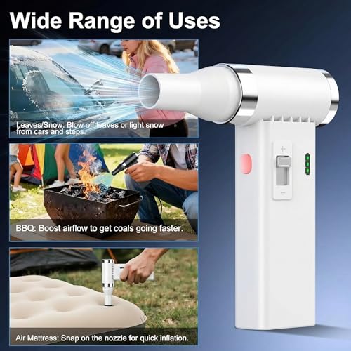 Image of Mini Ultra-Slim Electric Compressed Air Duster 150,000RPM Super Power, Rechargeable Cordless Air Duster, Powerful Airflow for Computer, Keyboard, Outdoor, House and Car