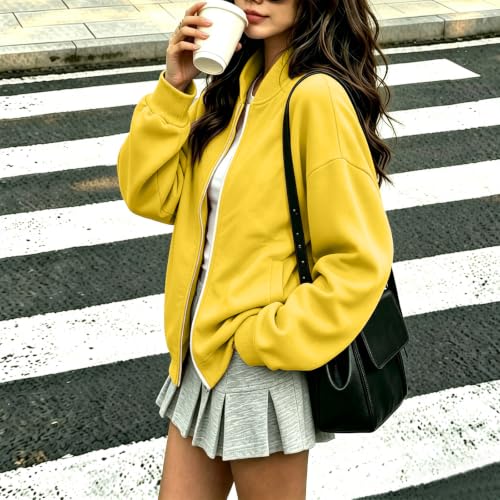 Fleece Jacket Women Full Zip Work Office Casual Sweatshirts No Hood - image 4
