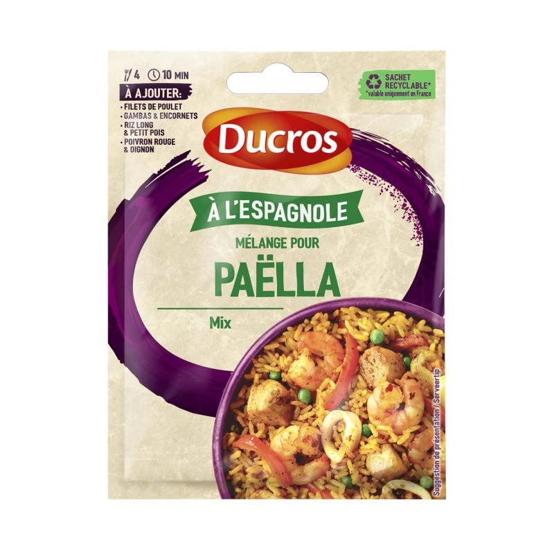 Mélange Paëlla Valenciana DUCROS 20g épices et herbes pour authentique saveur espagnole