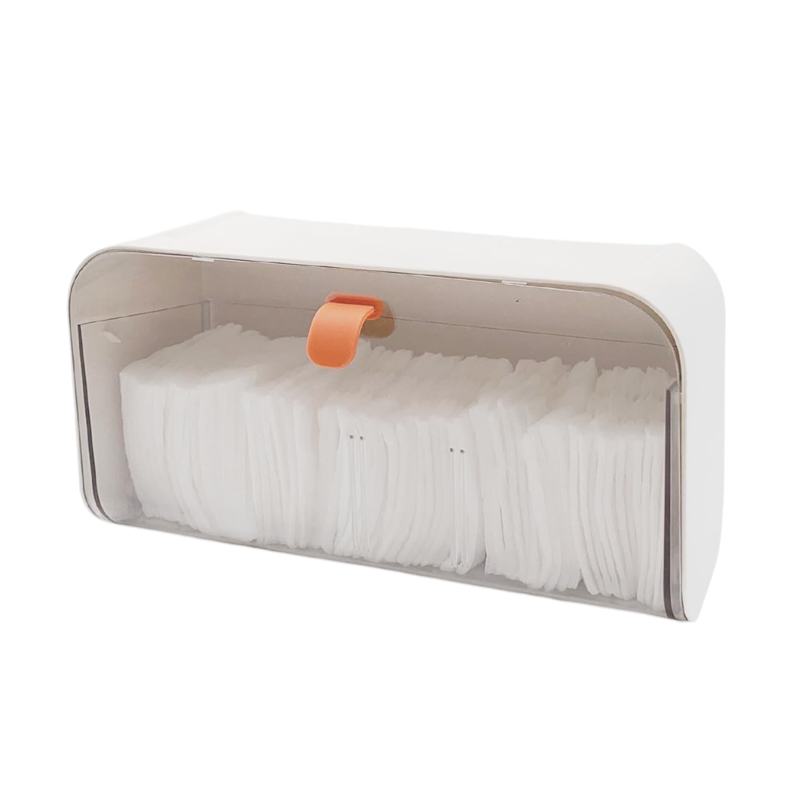 SUNFICON Wall Mounted Cotton Pads Holder Organizer Cotton Swab Balls Holder Q-tip Dispenser Qtip Storage Canister Cosmetic Pads Container Flossers Box Case