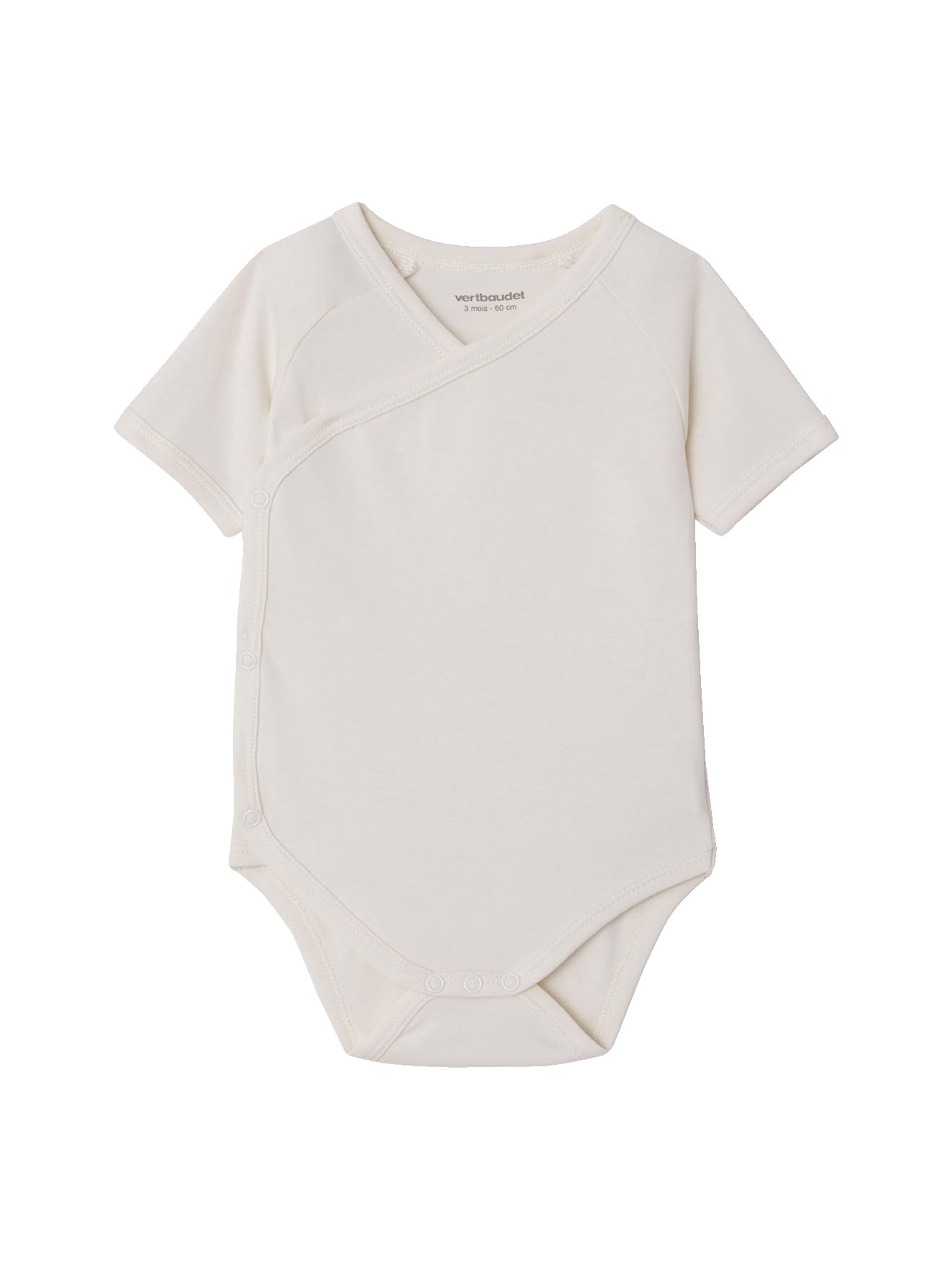 VERTBAUDET Lot de 7 bodies bébé manches courtes ouverture naissance BASICS
