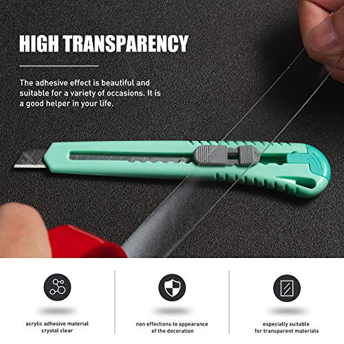 Versaf Double Sided Tape Heavy Duty - 1/2" 10' Acrylic Strong Adhesive Removable Double Sided Mounting Tape Clear For Carpet Fix/Home Office Wall/Diy Crafts/Poster/Led Lights/Car Glass Decor #TOP3