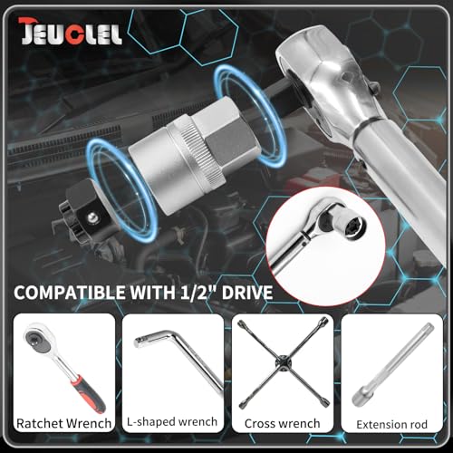 Image of 22PCS Wheel Locking Nut Key Kit Compatible with Audi 2002-2012 | Wheel Lock Nut Socket Adapter Set, Anti-Theft Lug Removal Tool, Anti-Theft Screw Remover, Repair Tool, Tyre Fitting, garage