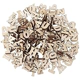 Lot de lettres en bois : 1000 lettres en bois naturel, divisées en 5 paquets pratiques pour de nombreux projets d'artisanat
