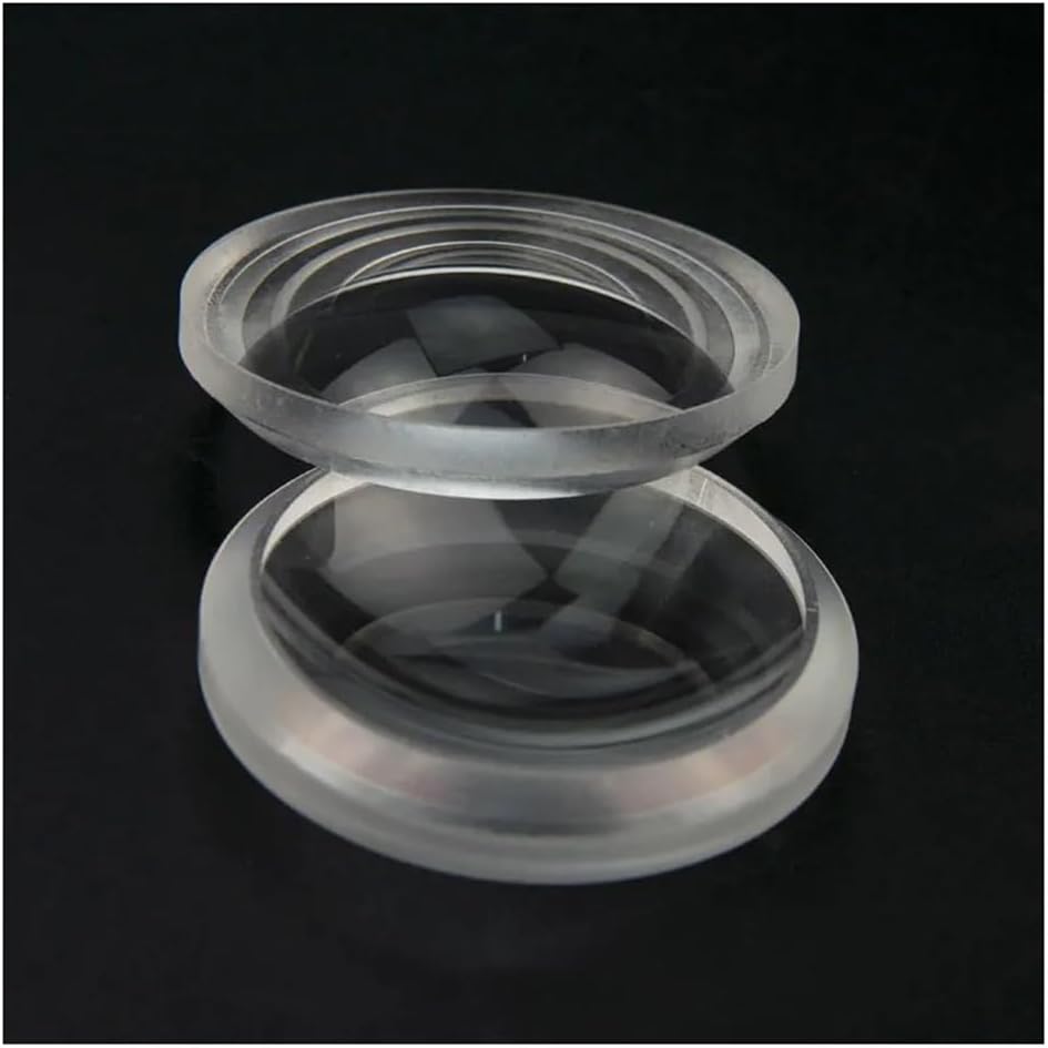 Artsim Prisms & Kaleidoscopes 2Pcs 49mm Defective Optical Concave Convex Lens DIY Camera Projector Lenses Science Classroom Optics Kits