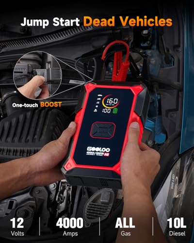GOOLOO A5 Jump Starter with Air Compressor & 6000A Jump Starter GT6000 Car Starter with 100W Bi-Directional Fast Charge - Additional View