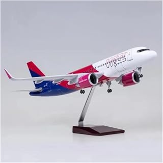 Scale Aircraft 47 cm 1/80 for A320NEO Wizz Air Aircraft Model with Lights and Wheels die-cast Resin Aircraft Suitable for Display(No Light)
