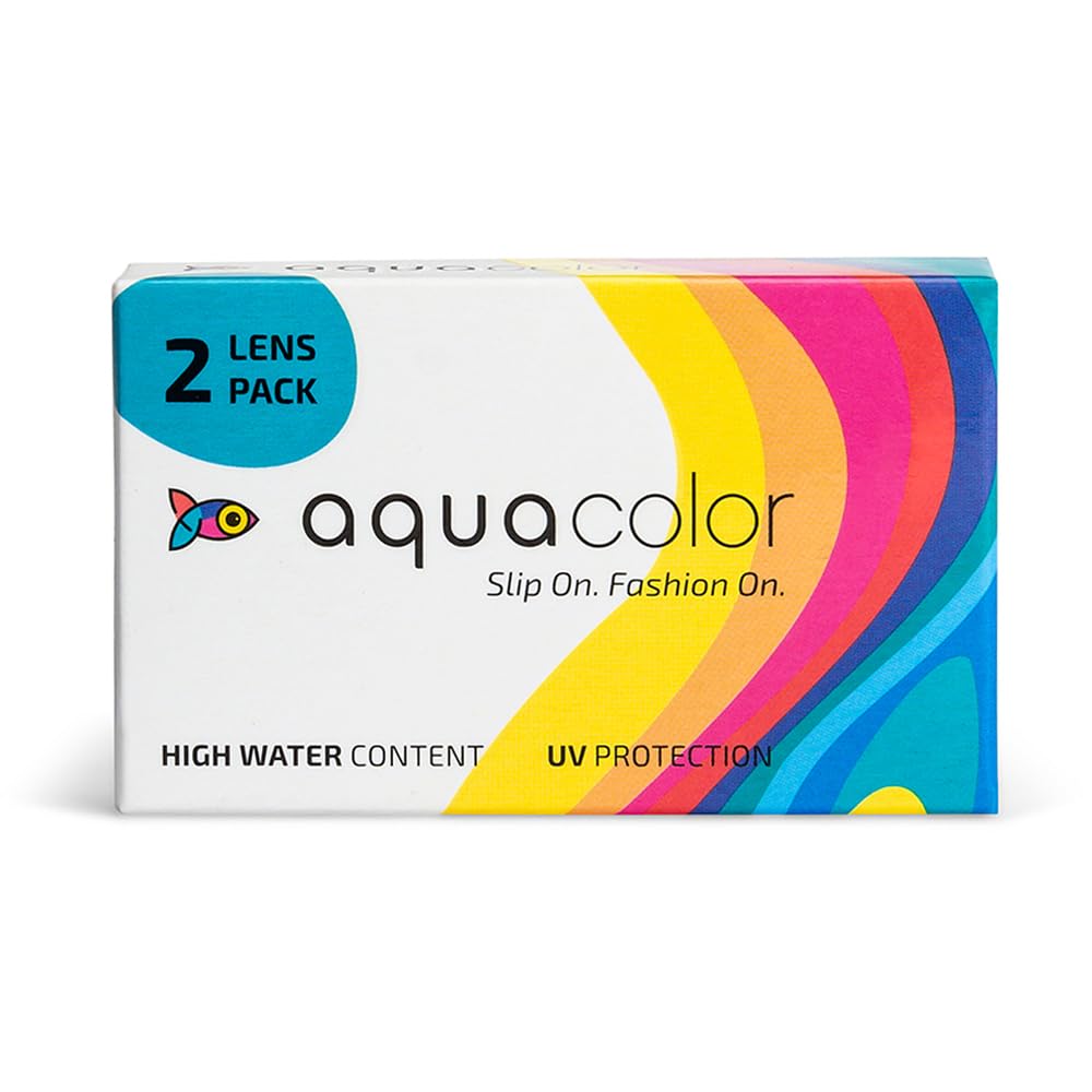 Aquacolor Monthly Disposable Colored Lenses with 0 Power Spicy Grey