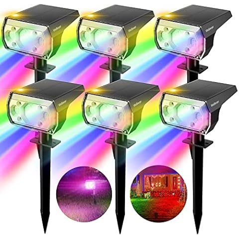 RGB Gartenleuchte,Farbig Solarlampen für Außen Cover