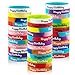 hexiaoxiao 36pcs Happy Birthday Rubber Bracelets Colorful Silicone Stretch Wristbands for Birthday Party Supplies Favors rubber bracelets for kids&teens Classroom Prizes Teacher Supplies