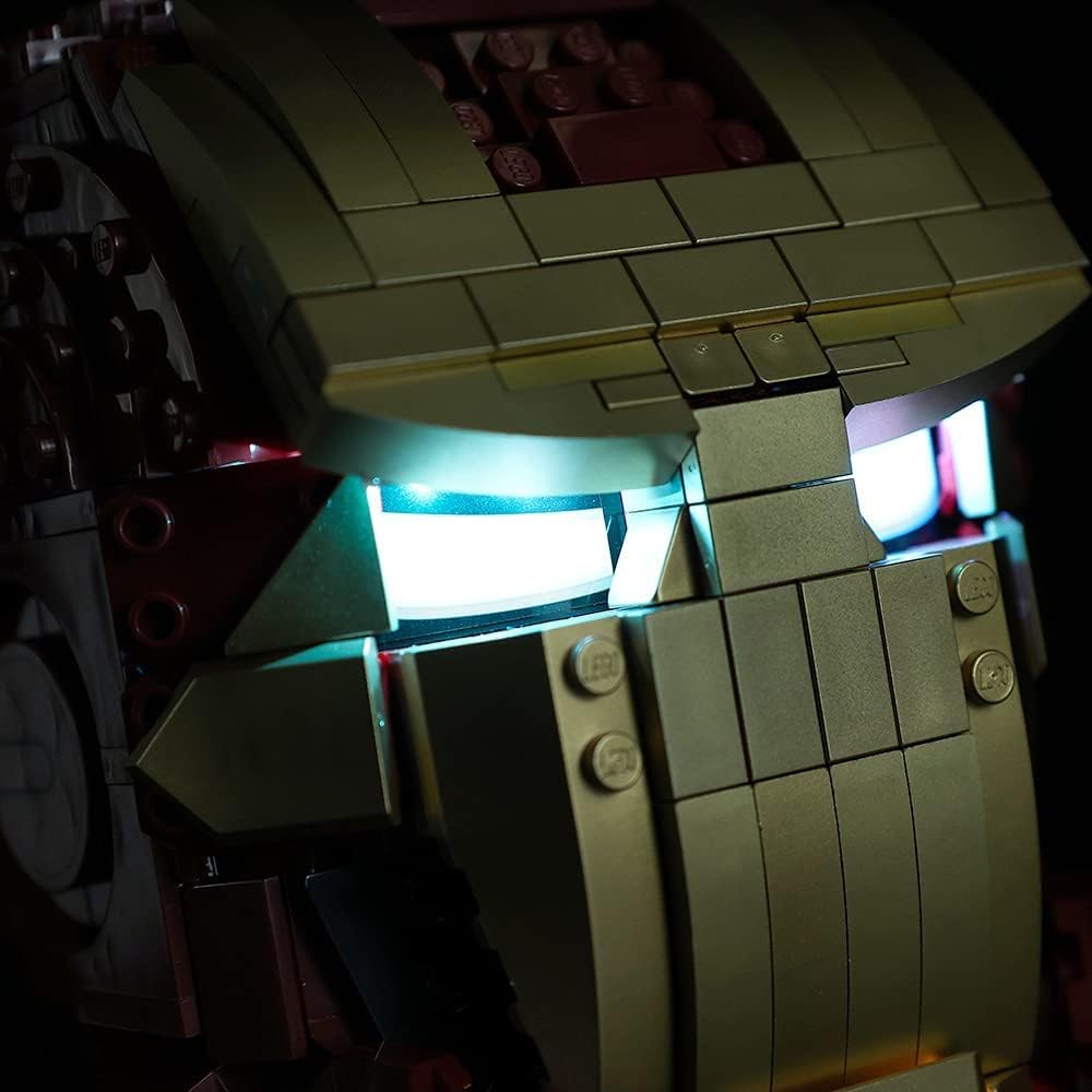 Kyglaring Led Light Kit for Super Heroes Iron Man Helmet -Light Sets Compatible with Lego 76165 Building Set- Not Include The Lego Set - Standard Version