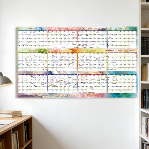 Calendario de pared 2026 organizador gigante para el hogar sala de estar y el aula escolar 2
