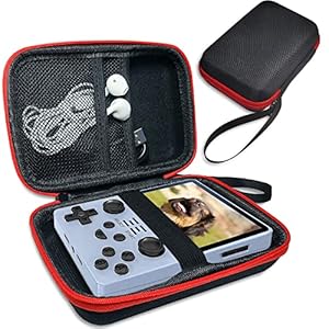 Hard Carrying Case for Powkiddy RGB20S Handheld Retro Game Console, Protective Case for Miyoo Mini Plus Portable Game Console Accessories (Black Case Only)