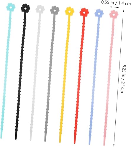 Miniatura 5 de Organizador de cables 24pcs lazos de silicona grandes cables de fuerza industrial lazos