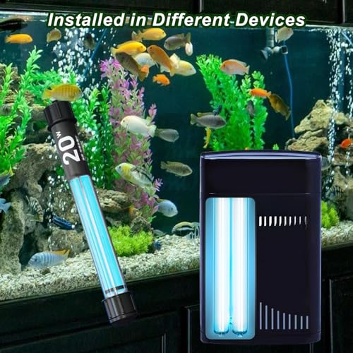 55W 4-Polige UV-Desinfektionslampe, 2G11 UVC-Röhrendesinfektions-Kompaktlampe, Desinfektionsfilterlampe, Geeignet Zum Reinigen Und Klären Von Parkteichen, Gartenfischteichen, Aquarien, Fischbecken