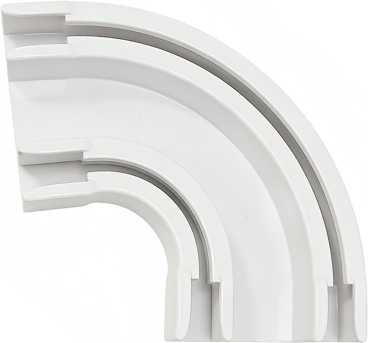 Double Curtain Track Ceiling Mount 6FT Heavy Duty White Room Divider with Hook for Bedroom Living Room RV