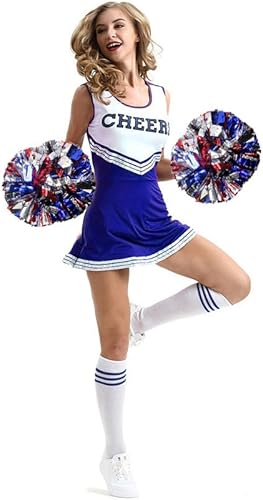 Miniatura 110 de Hooshing - Paquete de 2 pompones de animadora con mango tipo bastón, pompones para espíritu de equipo, deportes, bailes, animación, para niños