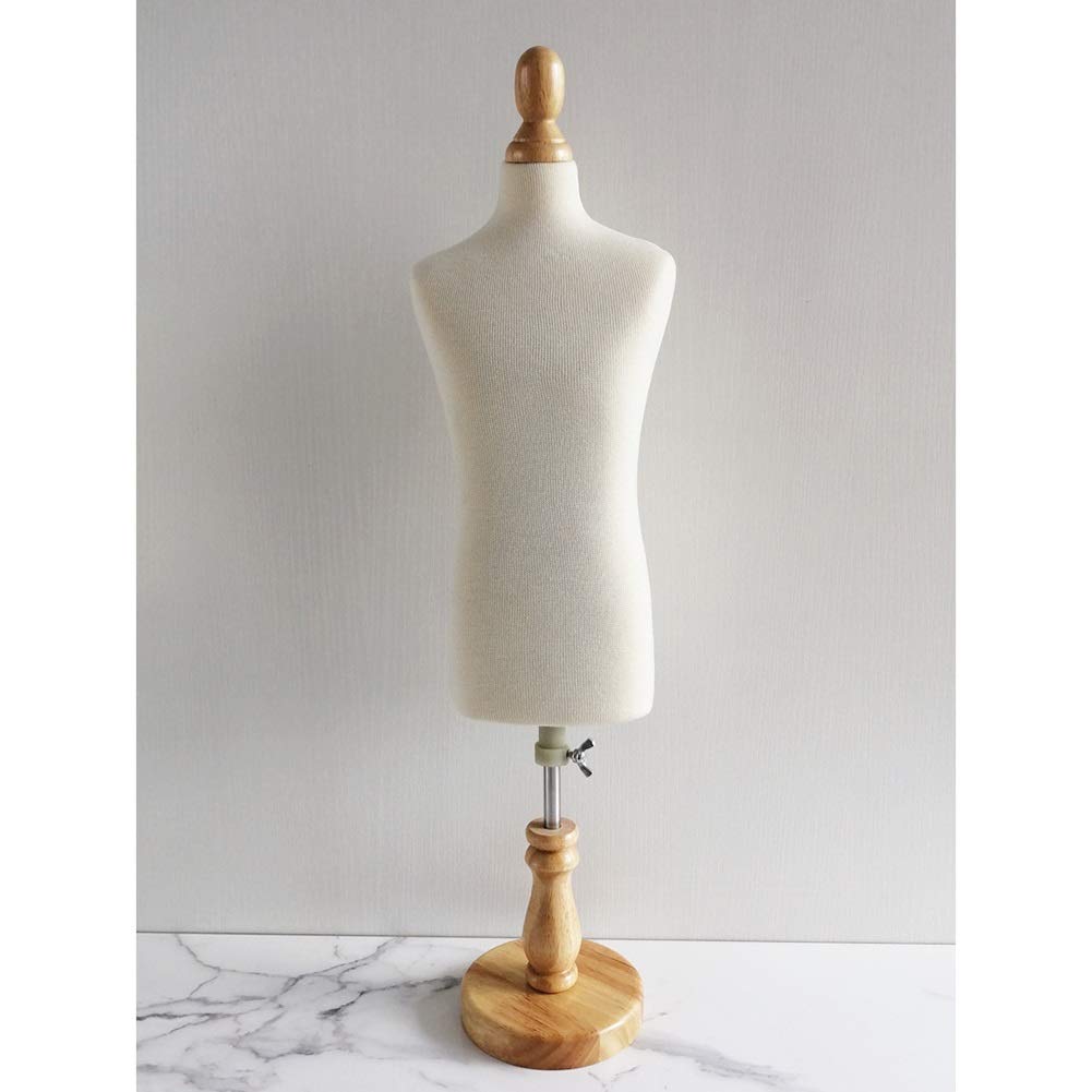 Mannequin krawiecki manekin mały manekin krawiecki manekin męski, skala 1:2 regulowana wysokość, krawiec manekiny mini lalka sukienka forma ekspozycja akcesoria dekoracja (kolor: ciemnobrązowy)