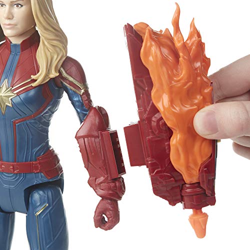 Boneco Titan Capitã Marvel, Avengers, Azul/Vermelho