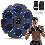 Togieeii Music Boxing Machine, Smart Bluetooth, 9 Modes, 18 Speeds, LED Screen, Wall Mounted, Boxing Gloves, Adults & Kids, Home & Gym