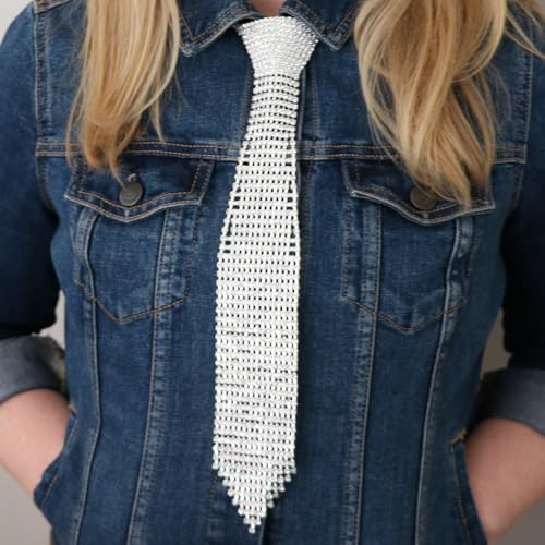 Rosemarie & Jubalee Women's Stunning Jewlery Tie Crystal Rhinestone Necktie Necklace4