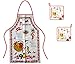 Set Grembiule + 2 presine Tessuto Cotone Peperoncino Prodotti Italiani