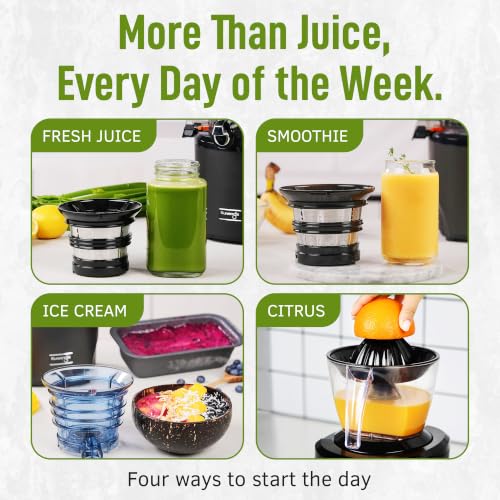 Image of Kuvings AUTO10 Cold Press Juicer Machine, Hands-Free, 100 oz, Silver