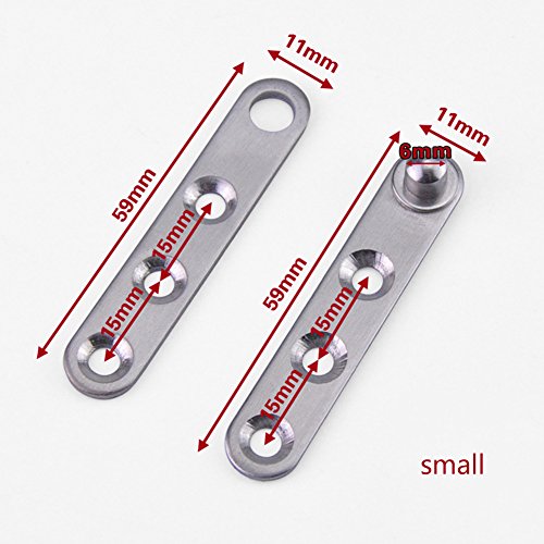 Deekoudt 4 Piece Stainless Steel 360 Degree Rotating Concealed Hinges thumb #1