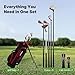 Junior Golf Club Set for Ages 6–8 – 6-Piece Lightweight Kids Golf Clubs with Red 5-Way Stand Bag, Driver, Hybrid, Iron 7/9, Putter & Head Covers – Youth Beginner Kit
