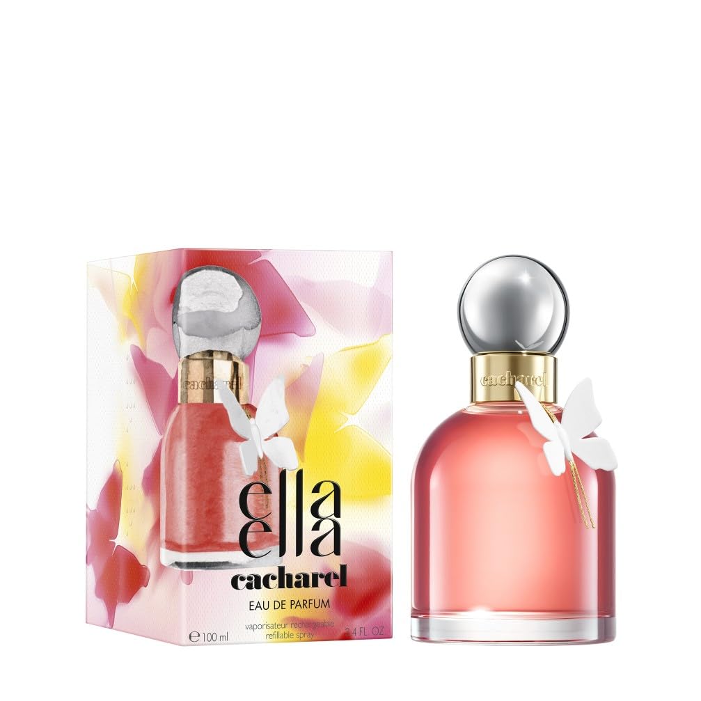 Cacharel - Ella Ella - Eau de Parfum - Parfum d'une femme Libre, Vibrante, Rayonnante - Fragrance Florale Chyprée - Parfum Rechargeable - Longue Tenue - Parfum de Luxe pour Femme