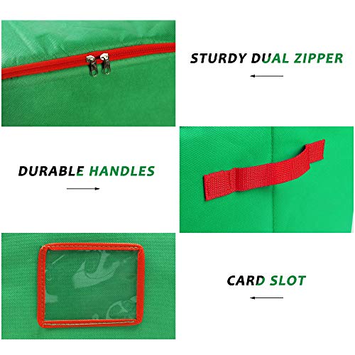 image for Blissun Christmas Ornament Storage Box, Holiday Ornament Storage Conta