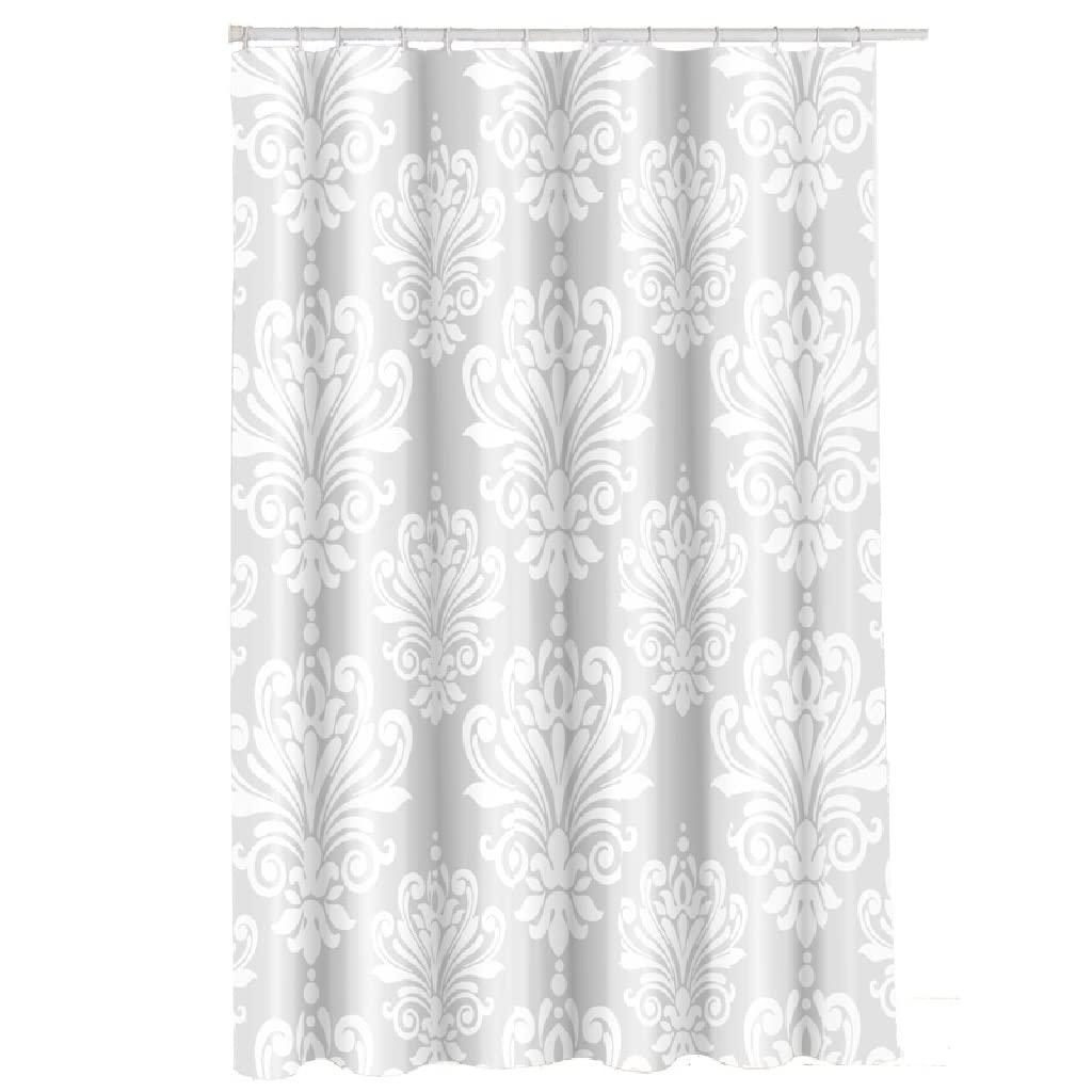 MOBYGKFY Floral Shower Curtain White Bathroom Thickening Partition