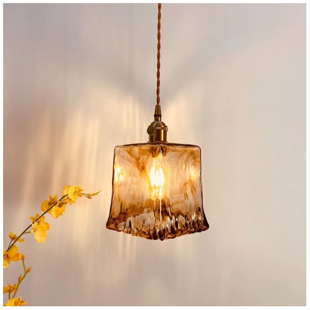 Plafonnier industriel vintage ajustable en laiton durable