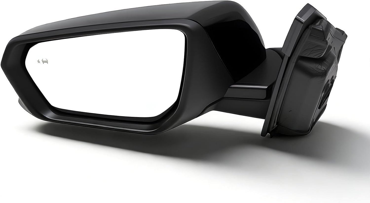 Gloss Black Driver Side Mirror Assembly Compatible with Equinox/Terrain 2018-2024 w/Power Glass & Turn Signal & Heated and BSM 84225386 84225387 (8 Pins Left)
