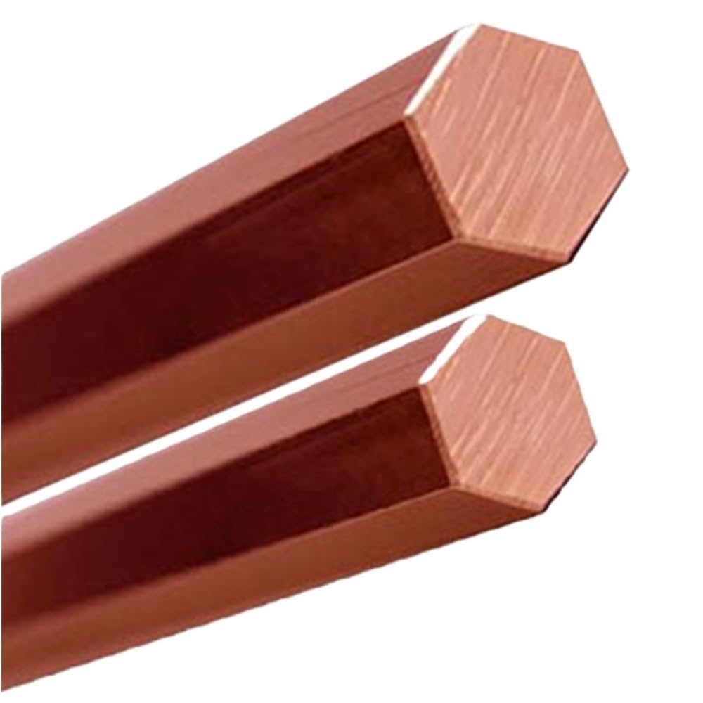 Barras hexagonales de cobre, varilla sólida de 100-1000 mm, barra de aleación de alta conductividad for conexión a tierra eléctrica, 1 pieza(1000 * 16MM)