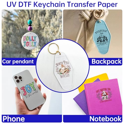 Image of 48 Pcs UV DTF Stickers Christmas Quotes Sticker for Keychain
