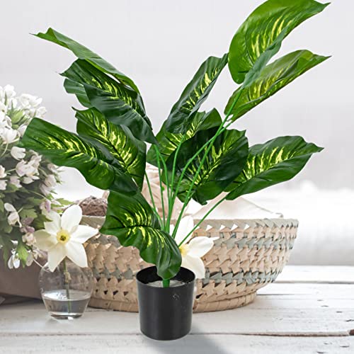 Beavorty Artificial Monstera Plant Palm Potted Plant Garden Bonsai Room False Green Plants for Shelf Home Bathroom Party Office Desk by Beavorty - Image 4