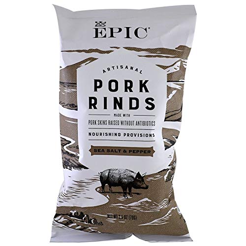 Epic Bar Artisanal Pork Rinds Sea Salt & Pepper 2.5 oz (70 g)