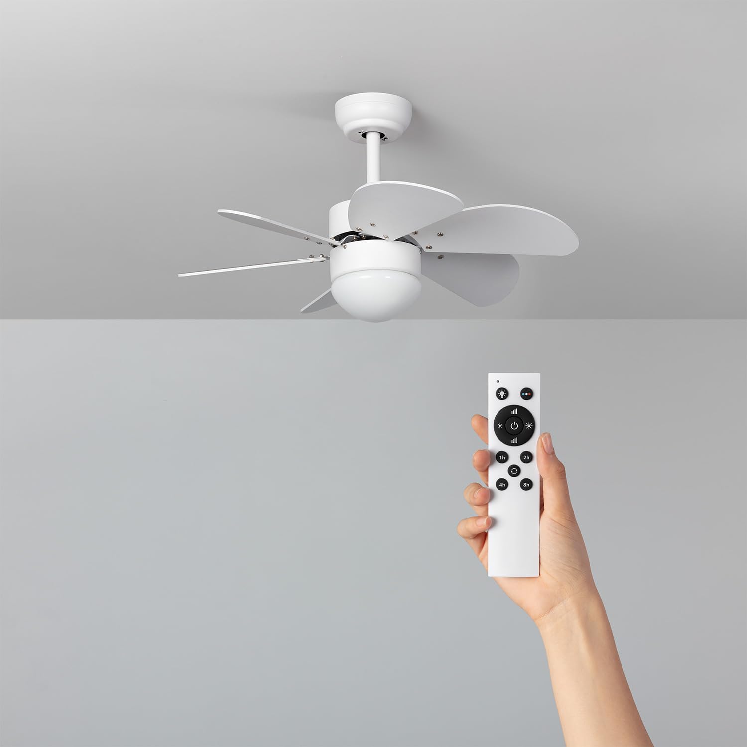 Generico UNIVERSO VENTILATORE DA SOFFITTO 30W CON LAMPADA LED 40W 3IN1 CHANGING COLOR E TELECOMANDO