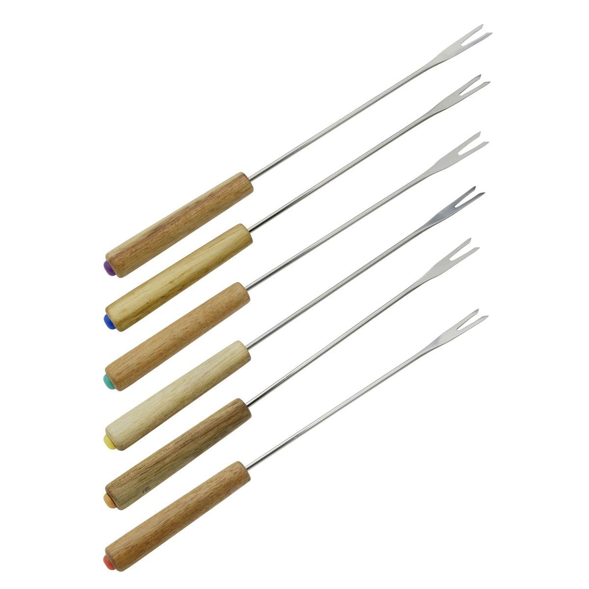 Set de 4 fourchettes à fondue acier inoxydable STAUB couleur argent court