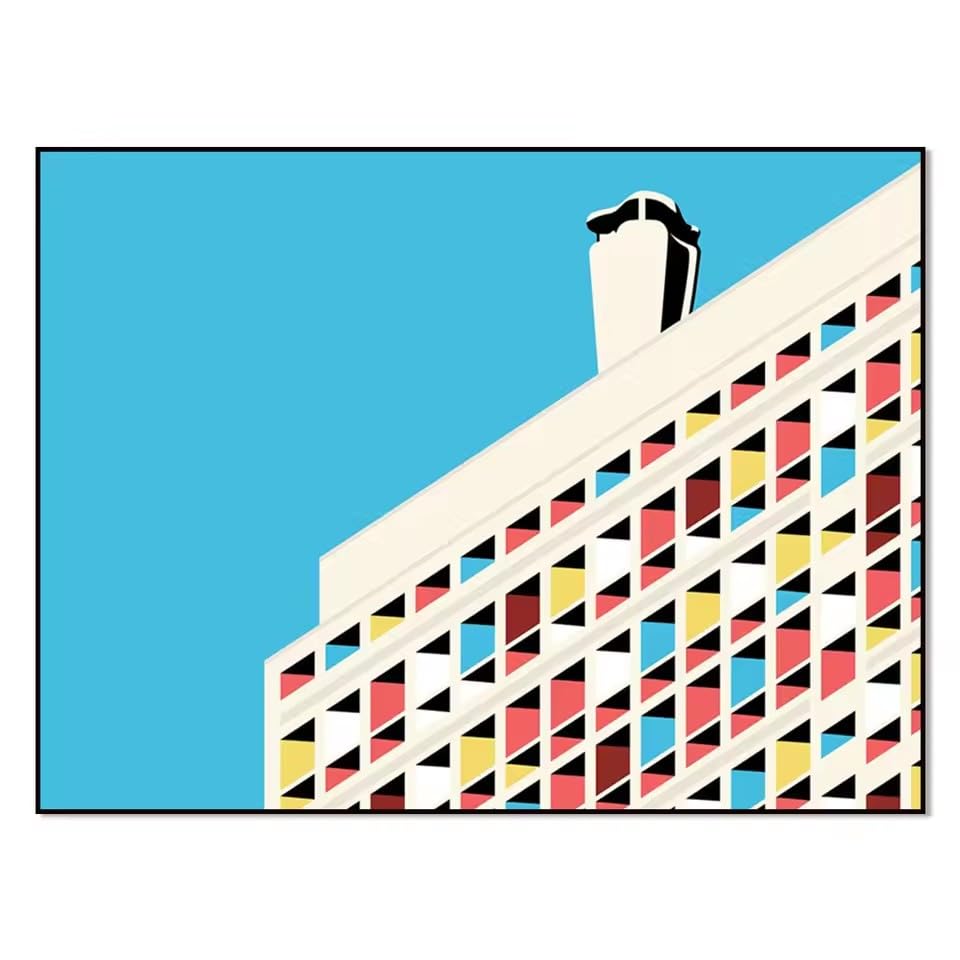Affiche Cité Radieuse pour créer une décoration esthétique au salon