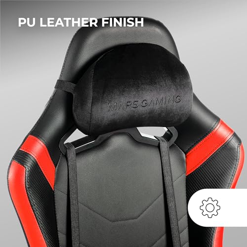 MGC-PRO, Sedia Gaming Professionale, Finitura Pelle PU, Braccioli 2D e Schienale Reclinabile 135°, Cuscini Lombari e Cervicali Soft-Touch, Ruote XL e Molla Gas Classe 4, Rosso - Sedia gaming - Immagine 2