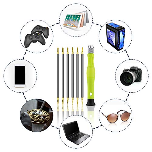Small Screwdriver Sets, Precision Mini Screwdrivers Set Repair Tool Bit Kit with 6PCS Flat Phillips Pentalobe Triwing Y for Eyeglass Watch Jewelers Laptop Computer Macbook Electronic