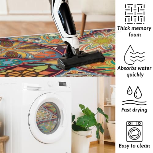 Tapis de sol mandala ethnique doux à cheveux longs pour une maison chaleureuse - 6