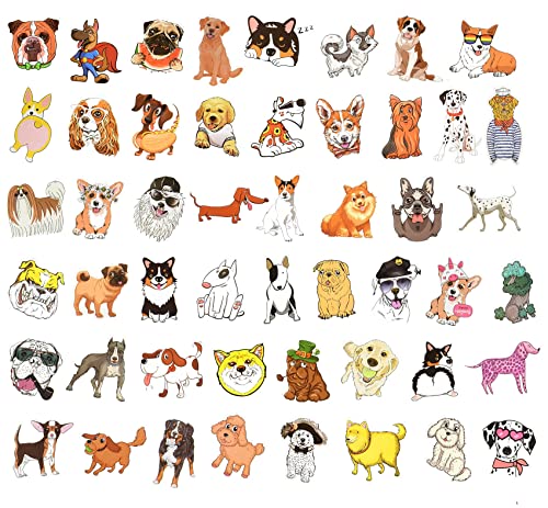 50Pcs Waterproof Dog Vinyl Stickers Decals - Water Bottle Laptop Phone Case Scrapbook Journal Puppy Stickers Skins & Decals, Kids Teens Student Reward, Diy Decor Dog Theme Party Favor & Supplies #TOP2