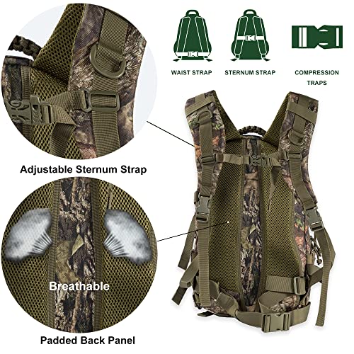 Aprilbay Forest Tree Camouflage Tactical Backpack Hunting Backpack-Camo Backpack - Hiking, Hunting, Fishing, Camping Backpack (Dark Green) Medium #TOP6