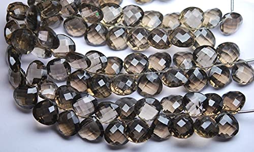 Briolettes cœur en quartz fumé 10mm pour créer un cadeau personnalisé rempli d'amour
